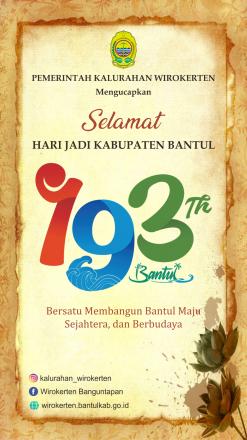 SELAMAT HARI JADI KABUPATEN BANTUL KE - 193 